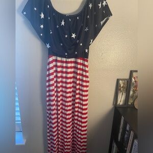 American flag maxi dress